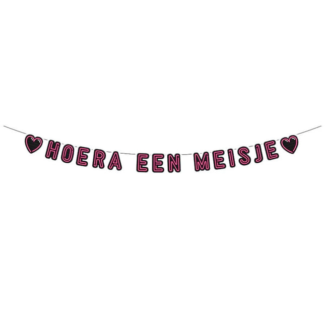 Feestbazaar Neon Slinger Hoera een Meisje