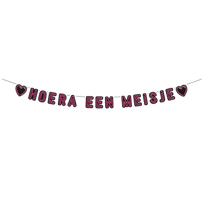 Feestbazaar Neon Slinger Hoera een Meisje