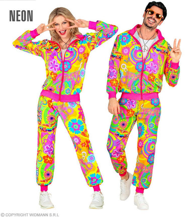 Feestbazaar Neon Trainingspak Groovy Love Unisex
