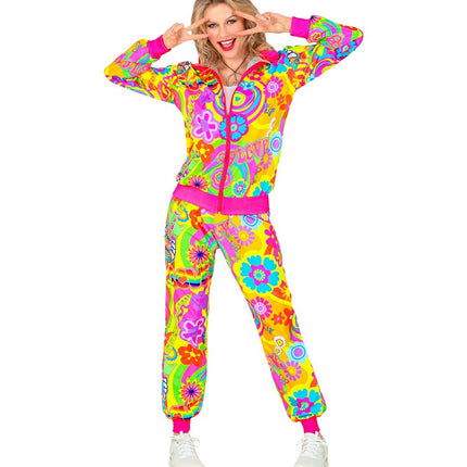 Feestbazaar Neon Trainingspak Groovy Love Unisex