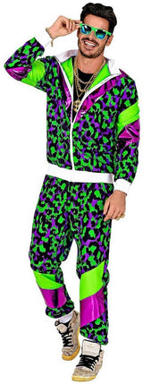 Feestbazaar Neon Trainingspak Party Animal Groen/Paars