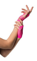 Feestbazaar Nethandschoenen vingerloos kort pink