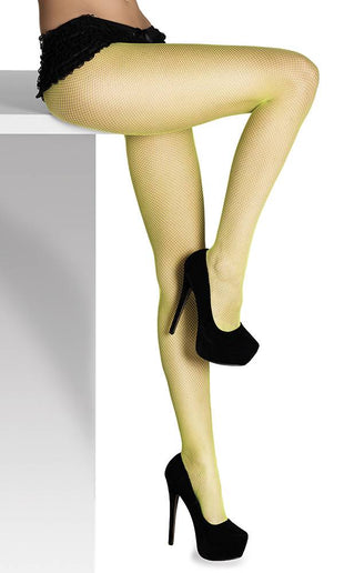 Feestbazaar Netpanty geel fluor