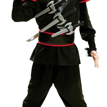 Feestbazaar Ninja Asassin Kostuum Kind Zwart Rood