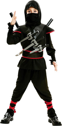 Feestbazaar Ninja Asassin Kostuum Kind Zwart Rood