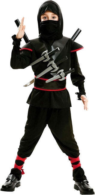 Feestbazaar Ninja Asassin Kostuum Kind Zwart Rood