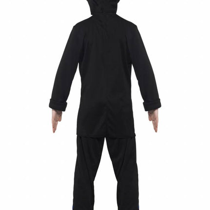 Feestbazaar Ninja assasin pakje kind zwart/blauw