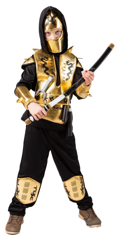 Feestbazaar Ninja Kostuum Kind Goud