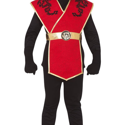 Feestbazaar Ninja Kostuum Kind Rood/Zwart
