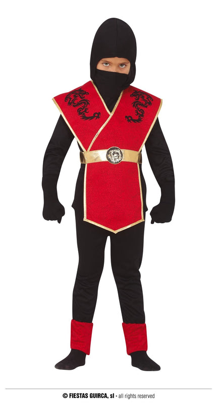Feestbazaar Ninja Kostuum Kind Rood/Zwart