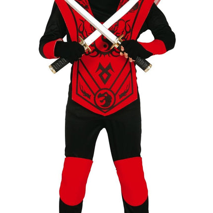 Feestbazaar Ninja Kostuum Zane Kind Zwart/Rood