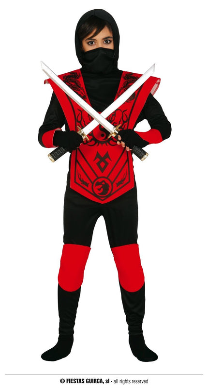 Feestbazaar Ninja Kostuum Zane Kind Zwart/Rood