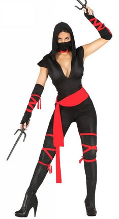 Feestbazaar Ninja pak dames
