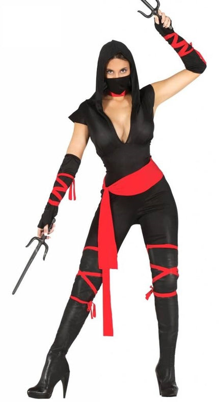 Feestbazaar Ninja pak dames