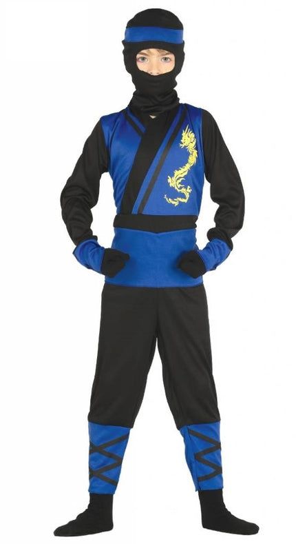 Feestbazaar Ninja pakje kind blauw populair