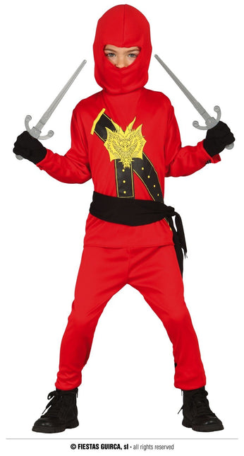 Feestbazaar Ninja pakje kind rood populair