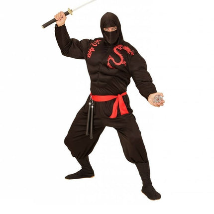 Feestbazaar Ninja spieren pak kind