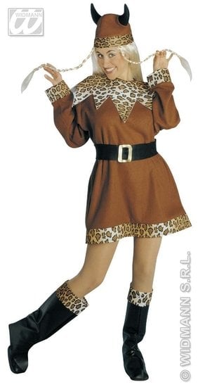 Feestbazaar Noorse Viking vrouw kostuum 4-delig