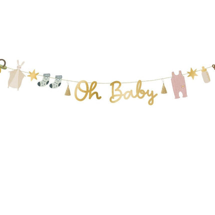 Feestbazaar Oh Baby Banner Met Figuurtjes (2,5m)