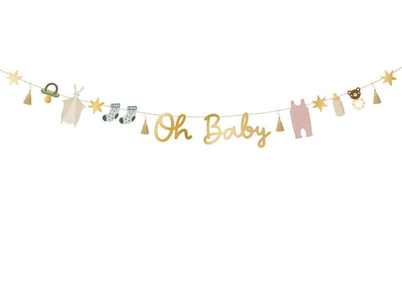 Feestbazaar Oh Baby Banner Met Figuurtjes (2,5m)