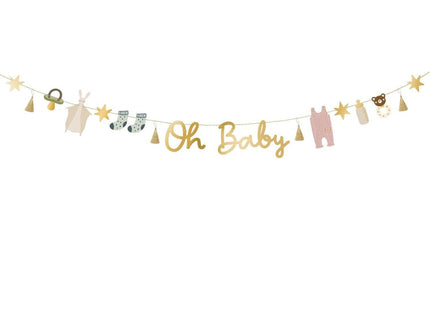 Feestbazaar Oh Baby Banner Met Figuurtjes (2,5m)