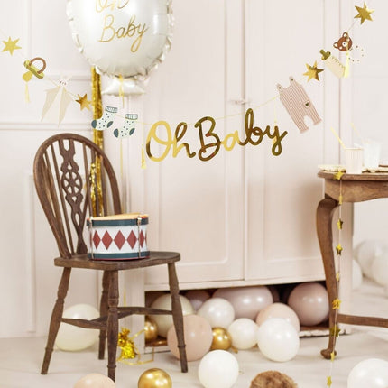 Feestbazaar Oh Baby Banner Met Figuurtjes (2,5m)