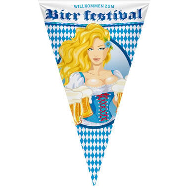 Feestbazaar Oktoberfest Bierpullen Mega Vlag - 90x150cm