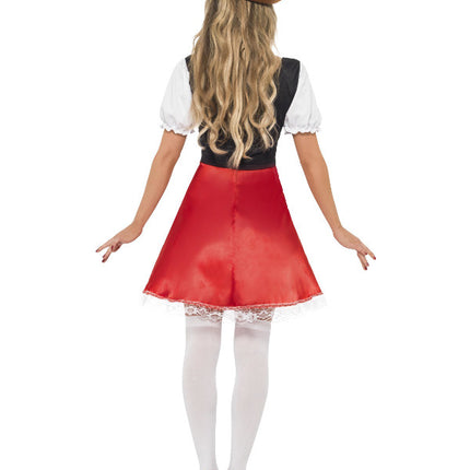Feestbazaar Oktoberfest jurk vrouw rood