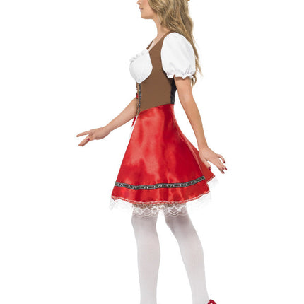 Feestbazaar Oktoberfest jurk vrouw rood