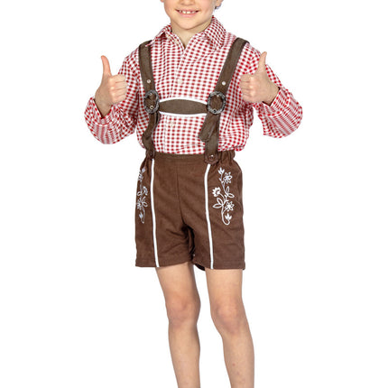 Feestbazaar Oktoberfest Lederhose Kort Bruin Kind Milo