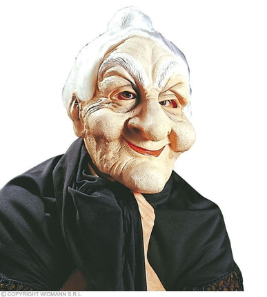 Feestbazaar Oma masker met hoog knotje