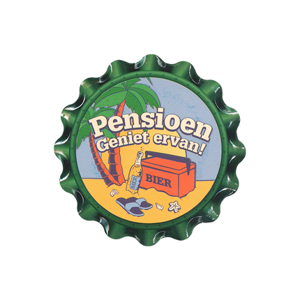 Feestbazaar Onderzetter Flessendop Pensioen