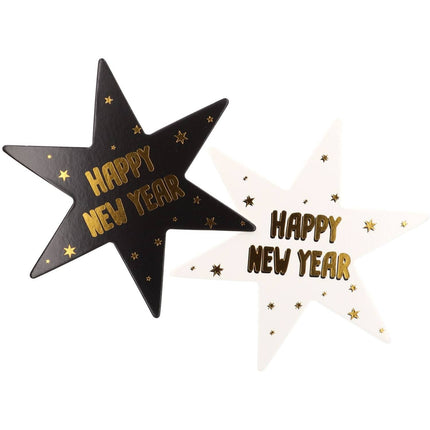 Feestbazaar Onderzetters BlackGold HNY 12x14cm (6st)