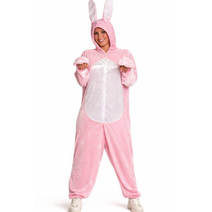 Feestbazaar Onesie Haas Roze/Wit