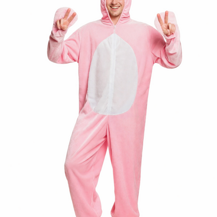 Feestbazaar Onesie Haas Roze/Wit