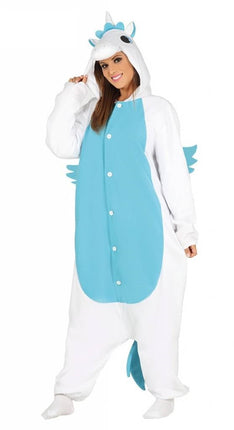 Feestbazaar Onesie Unicorn Pyjama Vrouw - Blauw