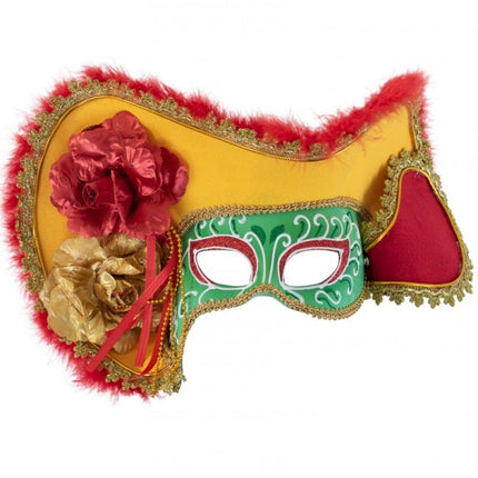 Feestbazaar Oogmasker dames Venetie met hoed