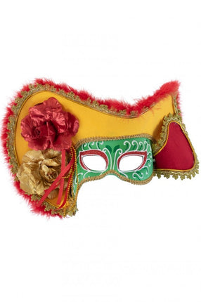 Feestbazaar Oogmasker dames Venetie met hoed