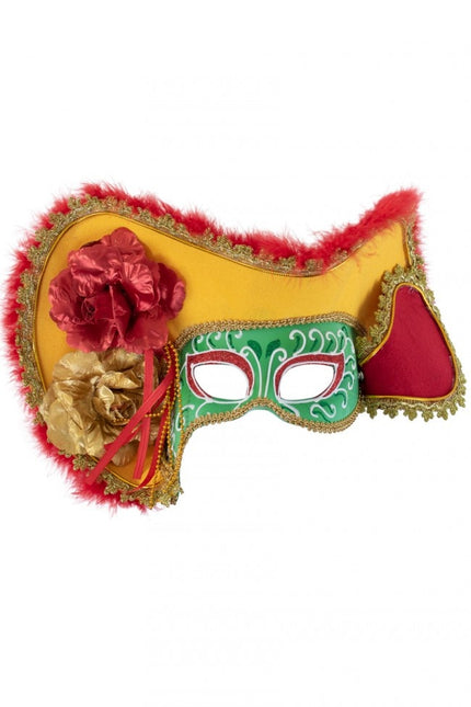 Feestbazaar Oogmasker dames Venetie met hoed