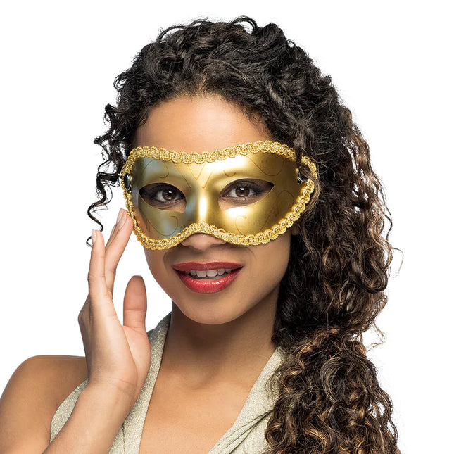 Feestbazaar Oogmasker Gabriella Goud