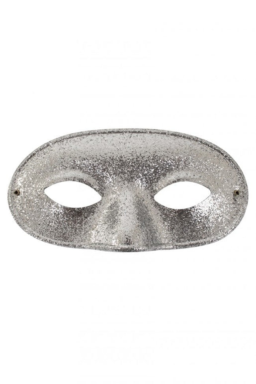 Feestbazaar Oogmasker Glitterzilver Domino