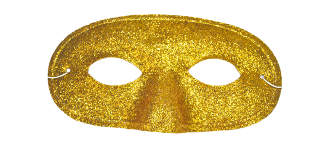 Feestbazaar Oogmasker Goud met glitters