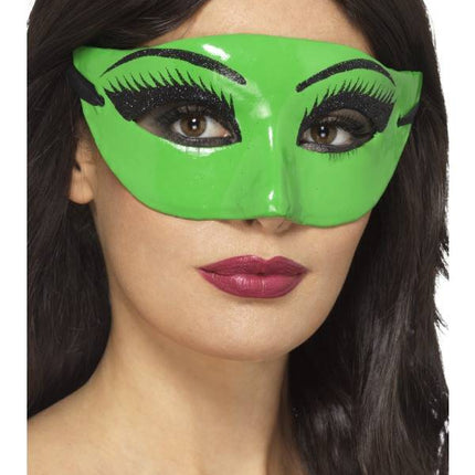 Feestbazaar Oogmasker groen heks