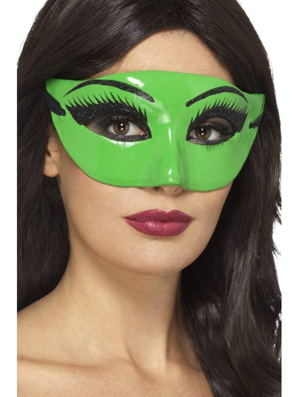 Feestbazaar Oogmasker groen heks