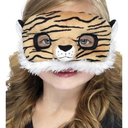 Feestbazaar Oogmasker kind tijger pluche