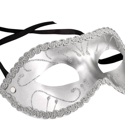 Feestbazaar Oogmasker Merel Zilver
