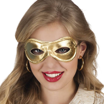 Feestbazaar Oogmasker Metallised goud
