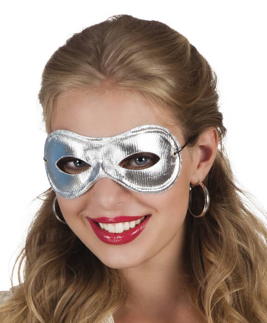 Feestbazaar Oogmasker Metallised zilver