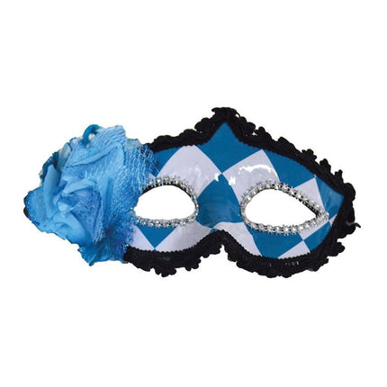 Feestbazaar Oogmasker Oktoberfest Blauw/Wit