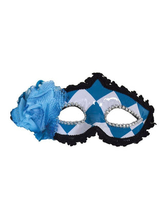 Feestbazaar Oogmasker Oktoberfest Blauw/Wit